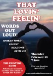 words out loud poster for february 2018