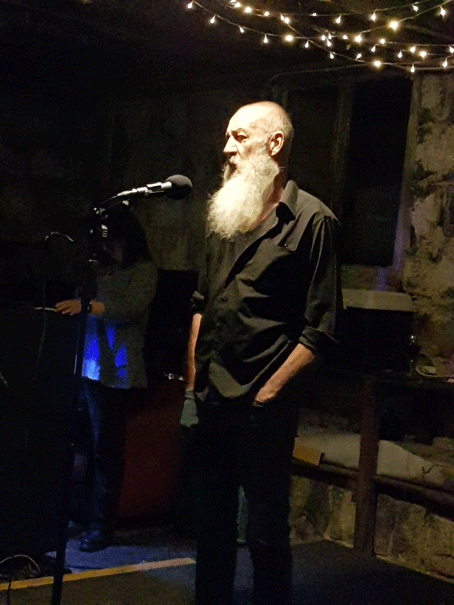 Bob McKinnon at February's Words Out Loud