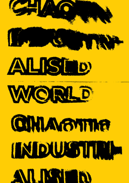 A poster made in workshop for text by Francis Vaughan