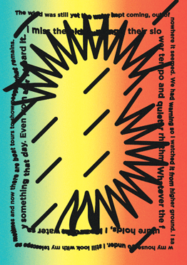 A poster designed in workshop for Brooke Vogt's text