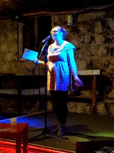 Rachel O'Neill at Words Out Loud in 2018